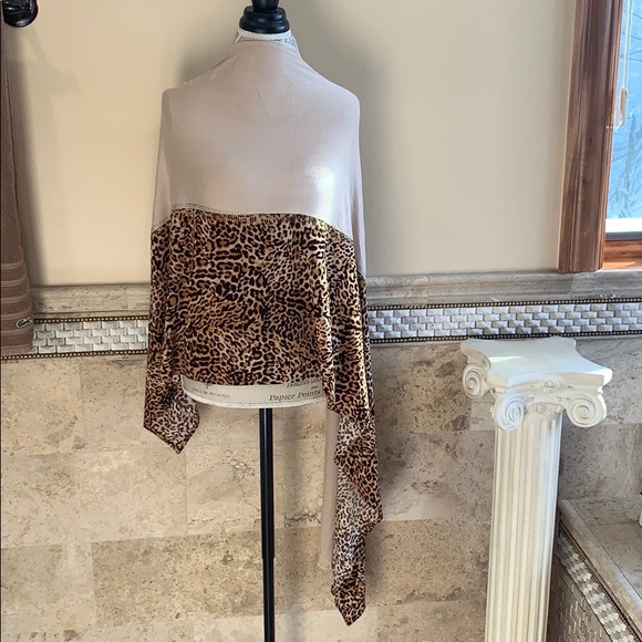 Accessories - Leopard 🐆 Print bejeweled Cotton Scarf Shawl